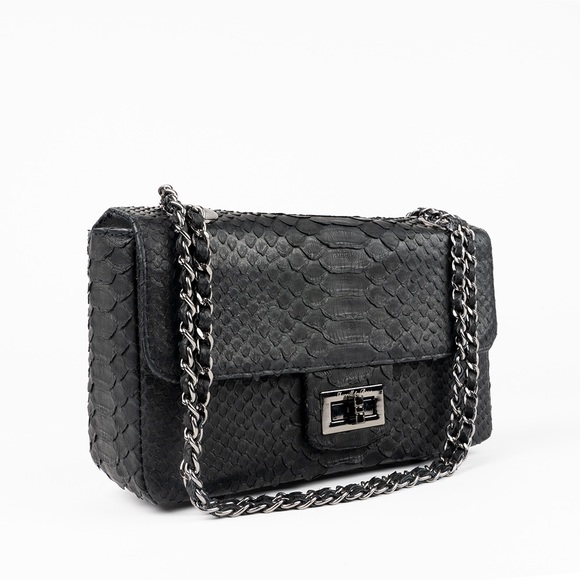 280. NWT WOMENS SHERRILL & BROTHERS MAGGIE GENUINE PYTHON CROSSBODY BAG - Picture 2 of 4